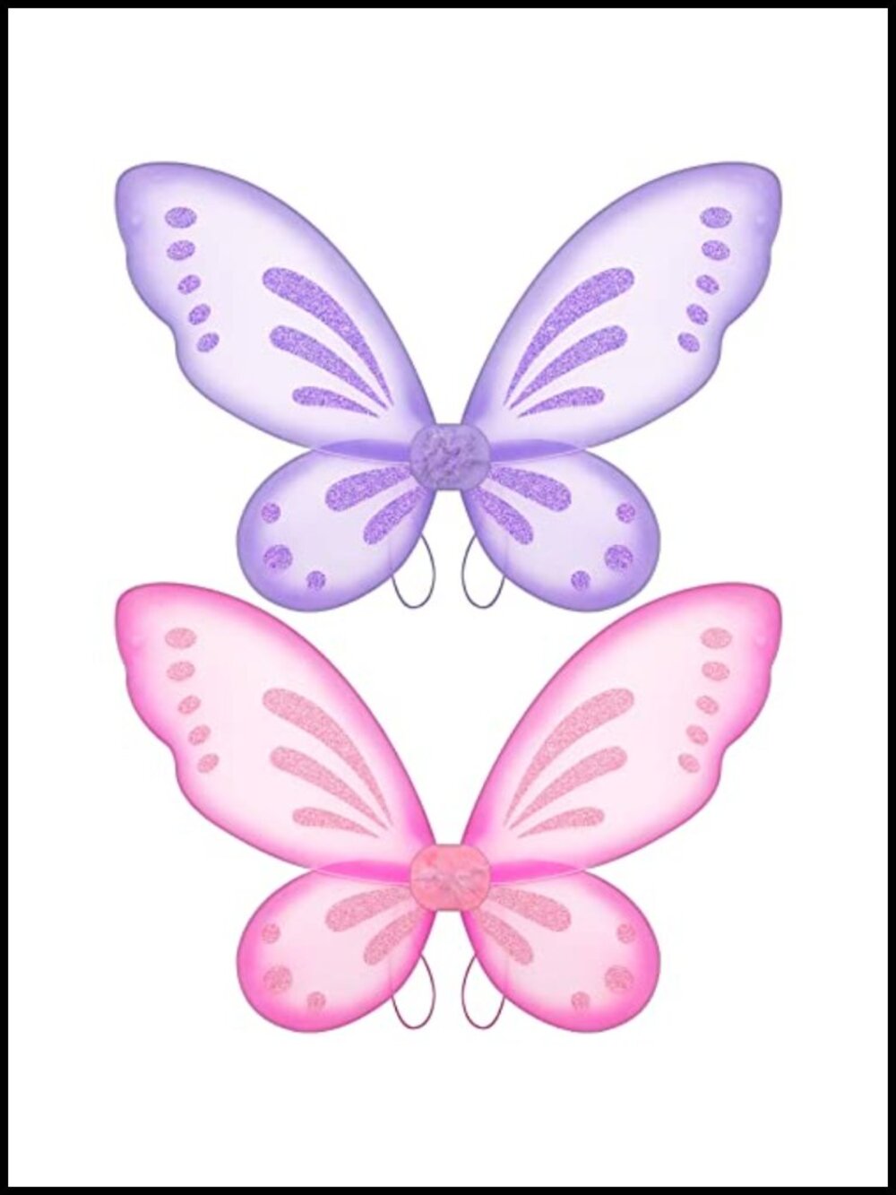 2 Pc Butterfly Wings Dress Up Costume Fairy Halloween Accessory
